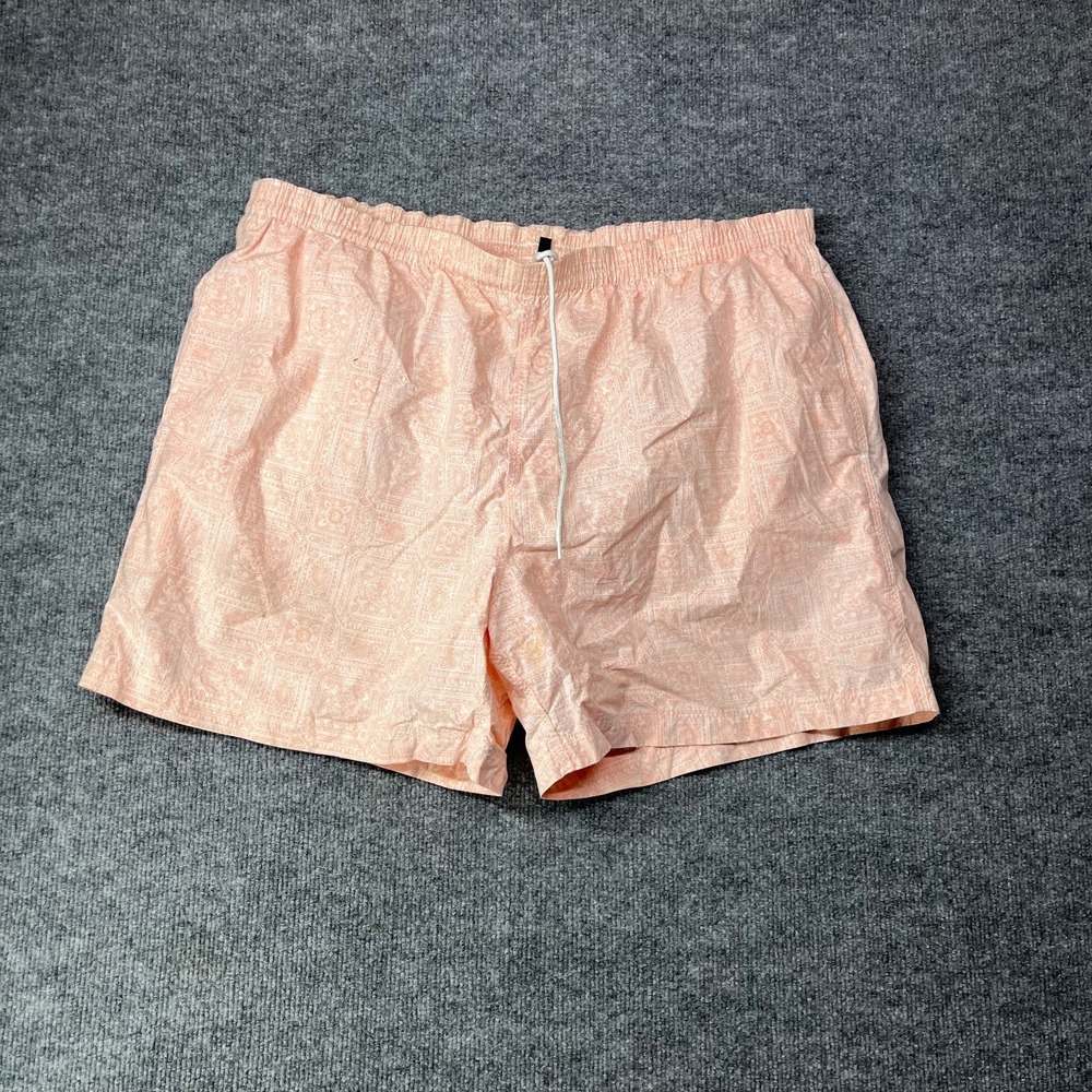 Nautica Swim Shorts Men's XL Pink Mesh‎ Lined Medallion Print Drawstring - W40